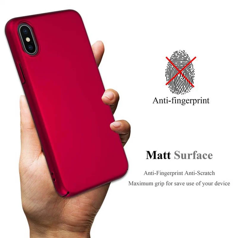Cadorabo Hülle kompatibel mit Apple iPhone X / XS Hard Case Schutzhülle in Metall Optik gegen Kratzer und Stöße