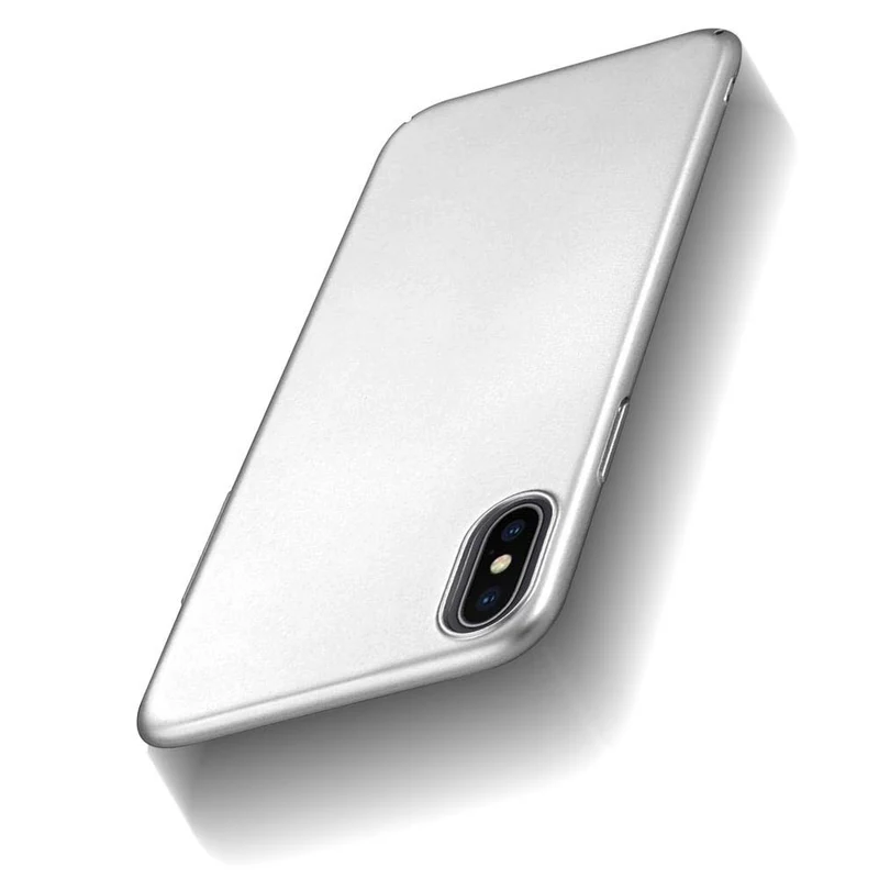 Cadorabo Hülle kompatibel mit Apple iPhone X / XS Hard Case Schutzhülle in Metall Optik gegen Kratzer und Stöße