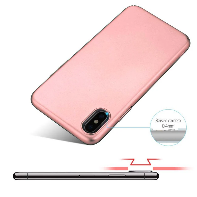 Cadorabo Hülle kompatibel mit Apple iPhone X / XS Hard Case Schutzhülle in Metall Optik gegen Kratzer und Stöße