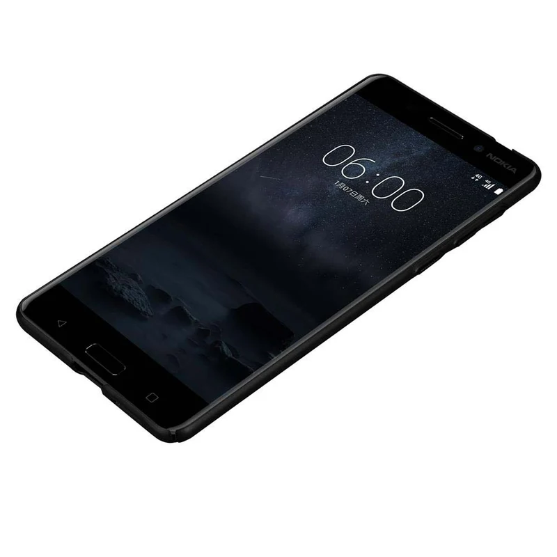 Cadorabo Hülle kompatibel mit Nokia 8 2017 Hard Case Schutzhülle in Metall Optik gegen Kratzer und Stöße