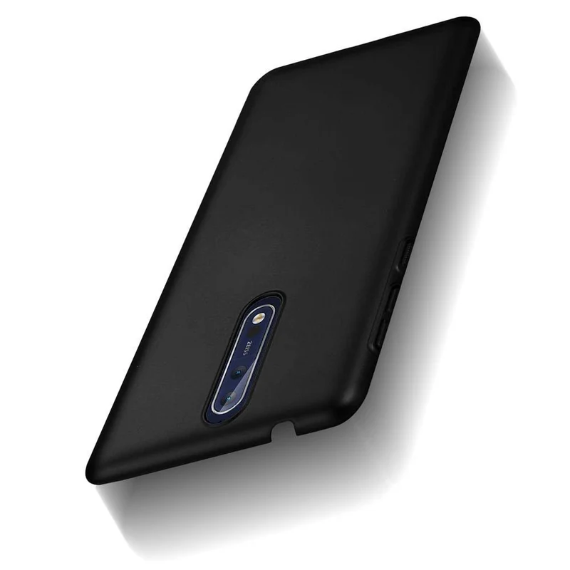 Cadorabo Hülle kompatibel mit Nokia 8 2017 Hard Case Schutzhülle in Metall Optik gegen Kratzer und Stöße