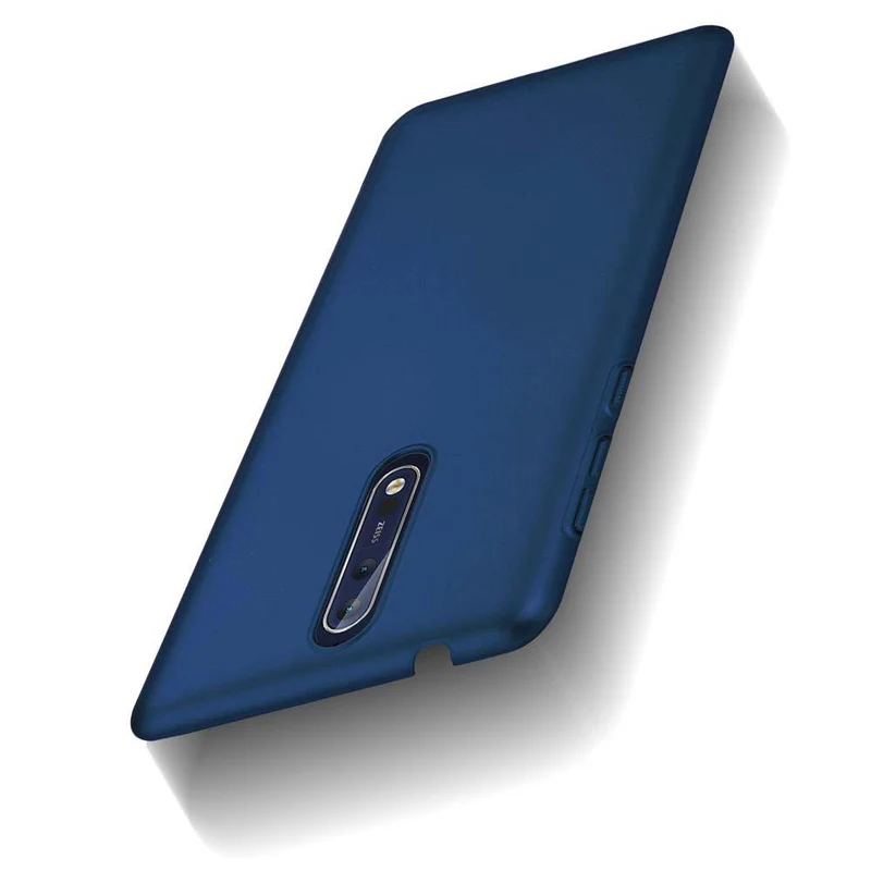 Cadorabo Hülle kompatibel mit Nokia 8 2017 Hard Case Schutzhülle in Metall Optik gegen Kratzer und Stöße