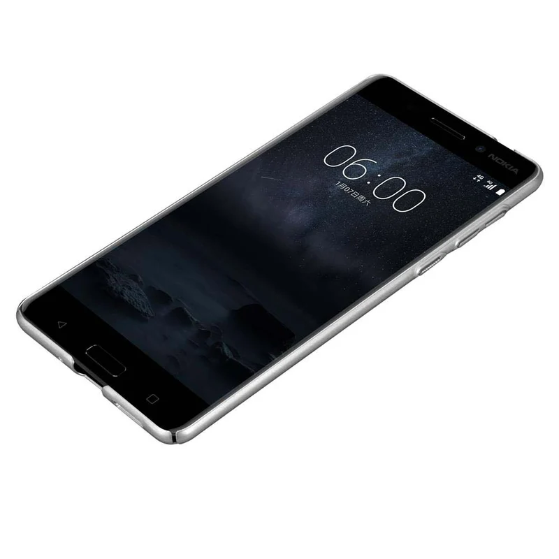 Cadorabo Hülle kompatibel mit Nokia 8 2017 Hard Case Schutzhülle in Metall Optik gegen Kratzer und Stöße