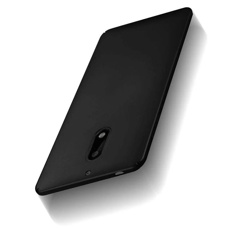 Cadorabo Hülle kompatibel mit Nokia 6 2017 Hard Case Schutzhülle in Metall Optik gegen Kratzer und Stöße