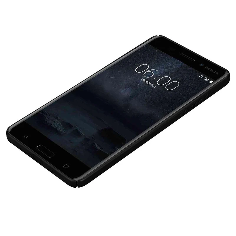 Cadorabo Hülle kompatibel mit Nokia 6 2017 Hard Case Schutzhülle in Metall Optik gegen Kratzer und Stöße