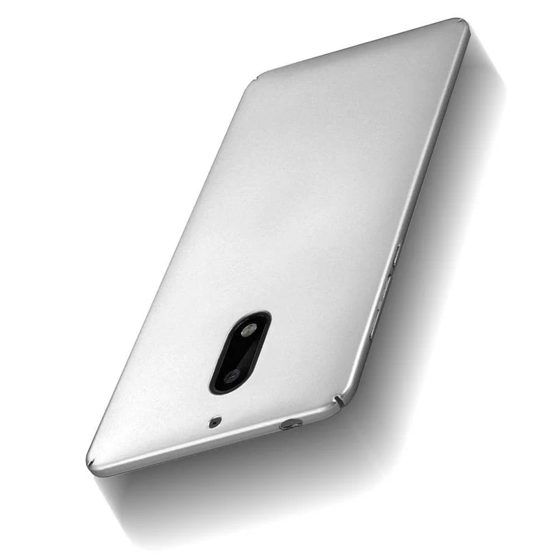 Cadorabo Hülle kompatibel mit Nokia 6 2017 Hard Case Schutzhülle in Metall Optik gegen Kratzer und Stöße