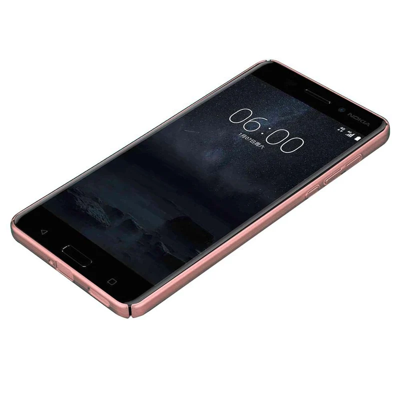 Cadorabo Hülle kompatibel mit Nokia 6 2017 Hard Case Schutzhülle in Metall Optik gegen Kratzer und Stöße