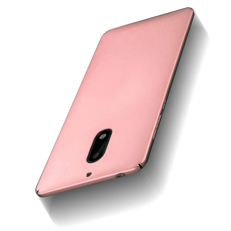 Cadorabo Hülle kompatibel mit Nokia 6 2017 Hard Case Schutzhülle in Metall Optik gegen Kratzer und Stöße