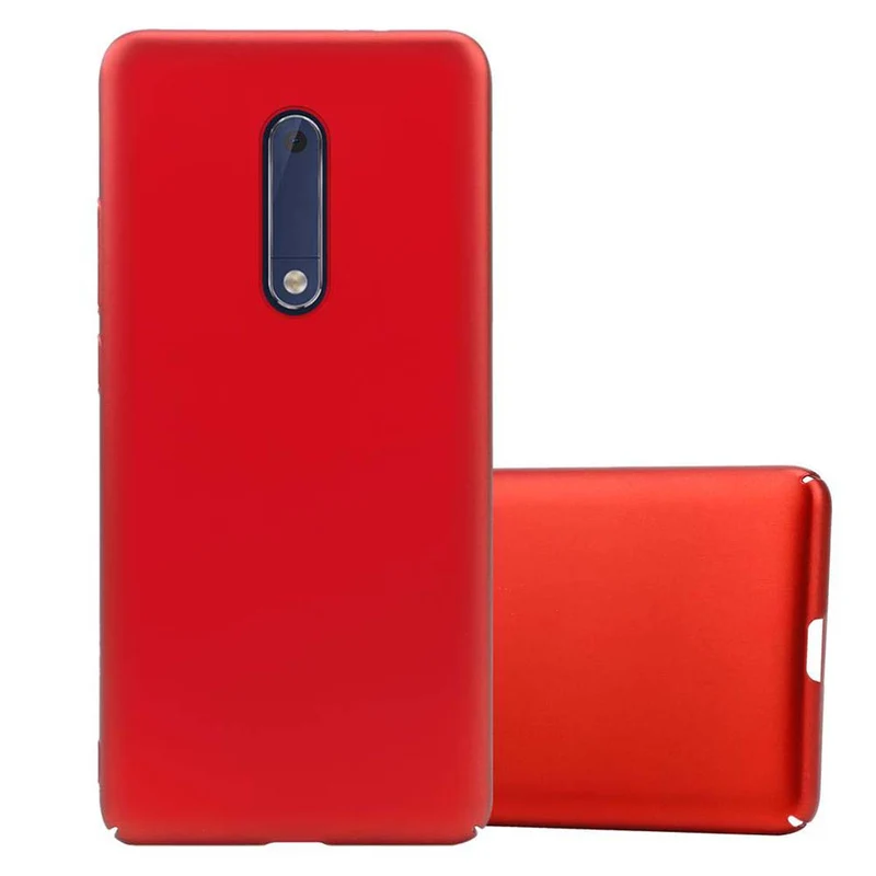Cadorabo Hülle kompatibel mit Nokia 5 2017 Hard Case Schutzhülle in Metall Optik gegen Kratzer und Stöße