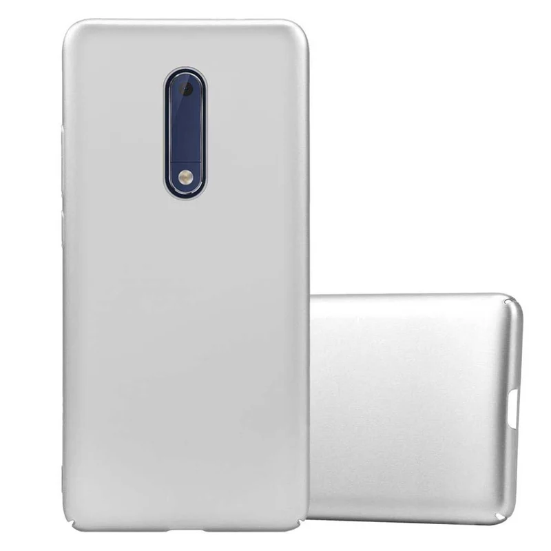 Cadorabo Hülle kompatibel mit Nokia 5 2017 Hard Case Schutzhülle in Metall Optik gegen Kratzer und Stöße