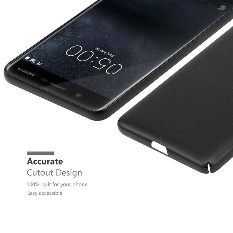 Cadorabo Hülle kompatibel mit Nokia 5 2017 Hard Case Schutzhülle in Metall Optik gegen Kratzer und Stöße