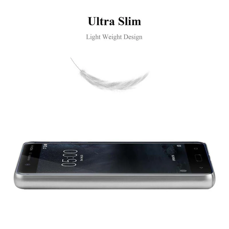 Cadorabo Hülle kompatibel mit Nokia 5 2017 Hard Case Schutzhülle in Metall Optik gegen Kratzer und Stöße