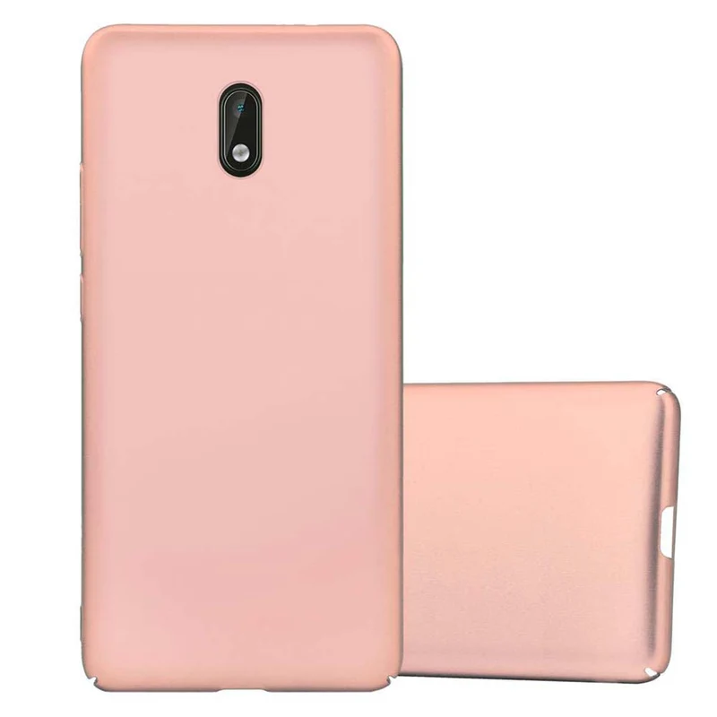 Cadorabo Hülle kompatibel mit Nokia 3 2017 Hard Case Schutzhülle in Metall Optik gegen Kratzer und Stöße