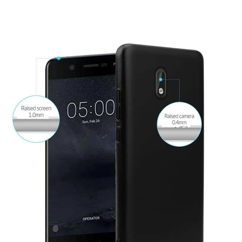 Cadorabo Hülle kompatibel mit Nokia 3 2017 Hard Case Schutzhülle in Metall Optik gegen Kratzer und Stöße