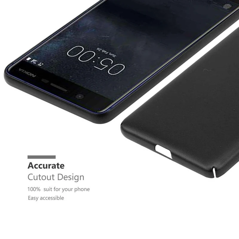 Cadorabo Hülle kompatibel mit Nokia 3 2017 Hard Case Schutzhülle in Metall Optik gegen Kratzer und Stöße