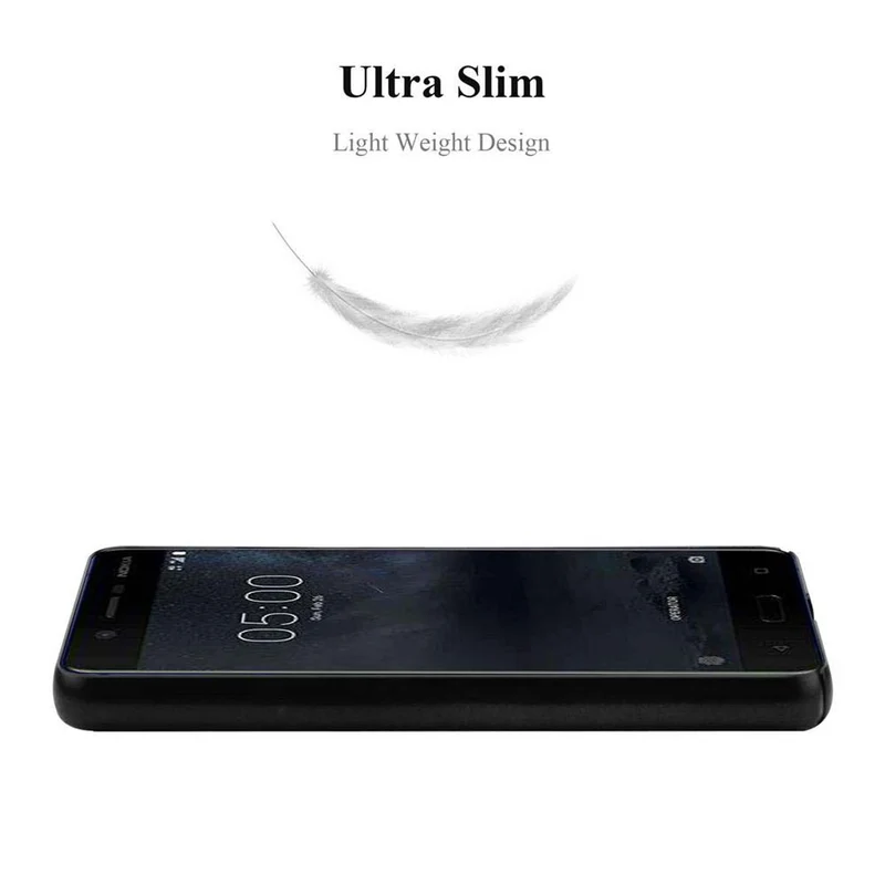 Cadorabo Hülle kompatibel mit Nokia 3 2017 Hard Case Schutzhülle in Metall Optik gegen Kratzer und Stöße