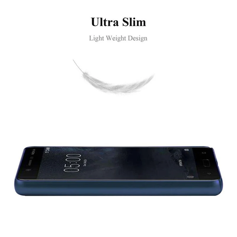 Cadorabo Hülle kompatibel mit Nokia 3 2017 Hard Case Schutzhülle in Metall Optik gegen Kratzer und Stöße
