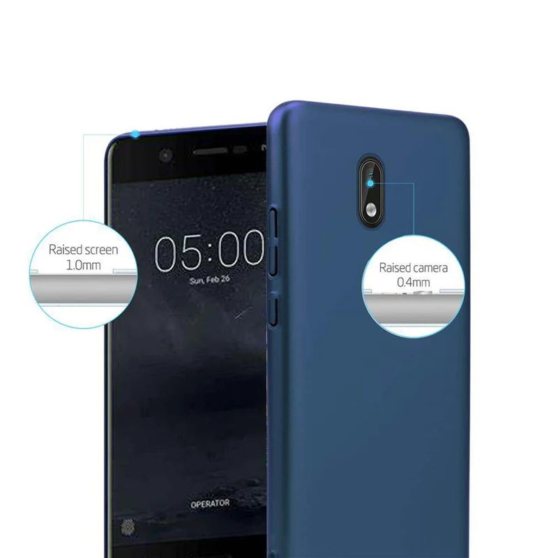Cadorabo Hülle kompatibel mit Nokia 3 2017 Hard Case Schutzhülle in Metall Optik gegen Kratzer und Stöße