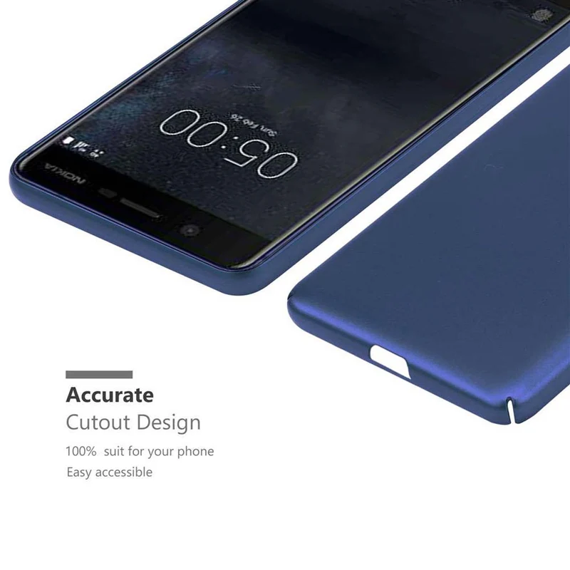 Cadorabo Hülle kompatibel mit Nokia 3 2017 Hard Case Schutzhülle in Metall Optik gegen Kratzer und Stöße