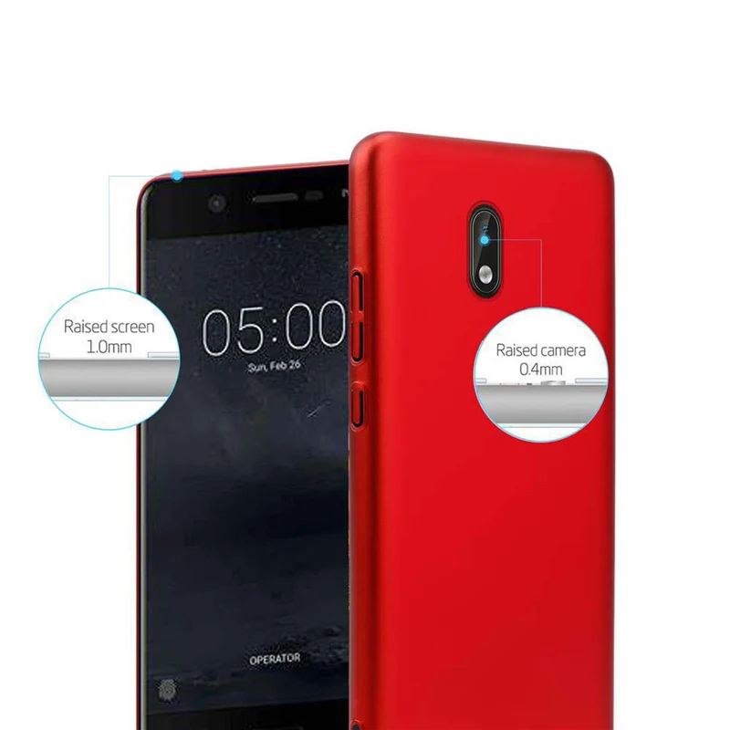 Cadorabo Hülle kompatibel mit Nokia 3 2017 Hard Case Schutzhülle in Metall Optik gegen Kratzer und Stöße