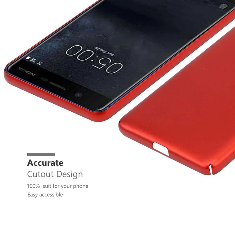 Cadorabo Hülle kompatibel mit Nokia 3 2017 Hard Case Schutzhülle in Metall Optik gegen Kratzer und Stöße