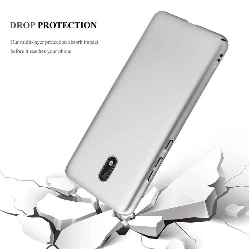 Cadorabo Hülle kompatibel mit Nokia 3 2017 Hard Case Schutzhülle in Metall Optik gegen Kratzer und Stöße