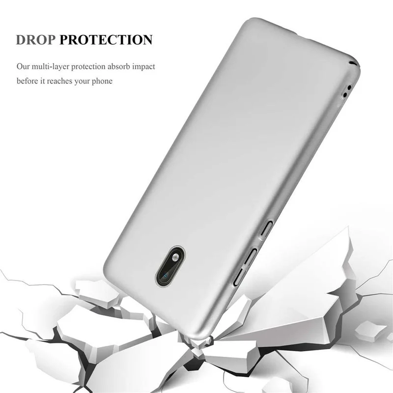 Cadorabo Hülle kompatibel mit Nokia 3 2017 Hard Case Schutzhülle in Metall Optik gegen Kratzer und Stöße