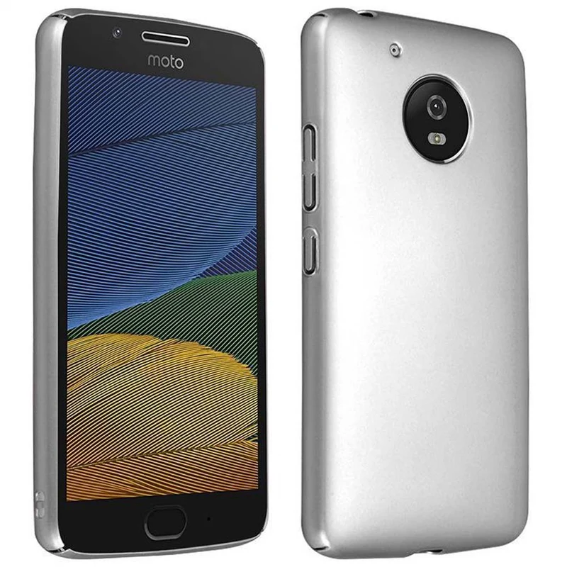 Cadorabo Hülle kompatibel mit Motorola MOTO G5 Hard Case Schutzhülle in Metall Optik gegen Kratzer und Stöße
