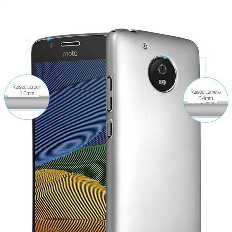 Cadorabo Hülle kompatibel mit Motorola MOTO G5 Hard Case Schutzhülle in Metall Optik gegen Kratzer und Stöße