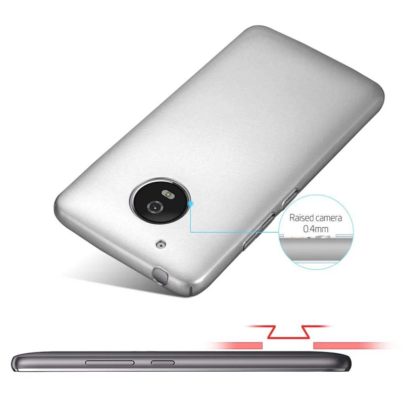Cadorabo Hülle kompatibel mit Motorola MOTO G5 Hard Case Schutzhülle in Metall Optik gegen Kratzer und Stöße
