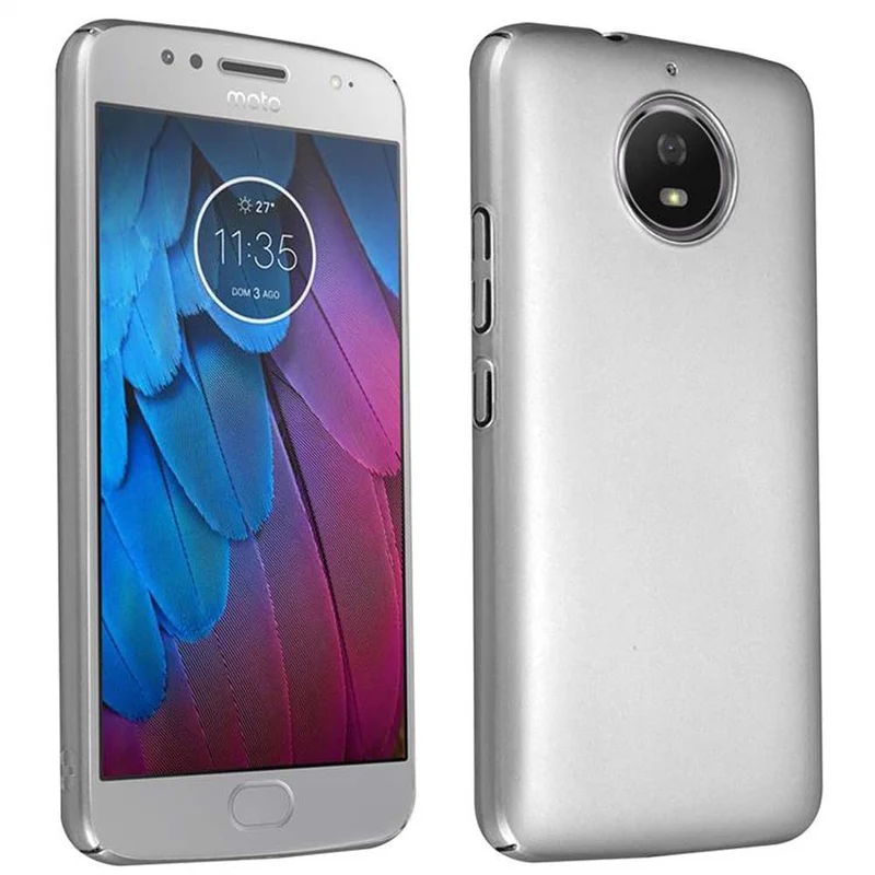 Cadorabo Hülle kompatibel mit Motorola MOTO G5S Hard Case Schutzhülle in Metall Optik gegen Kratzer und Stöße