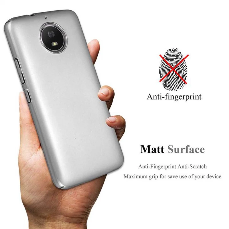 Cadorabo Hülle kompatibel mit Motorola MOTO G5S Hard Case Schutzhülle in Metall Optik gegen Kratzer und Stöße
