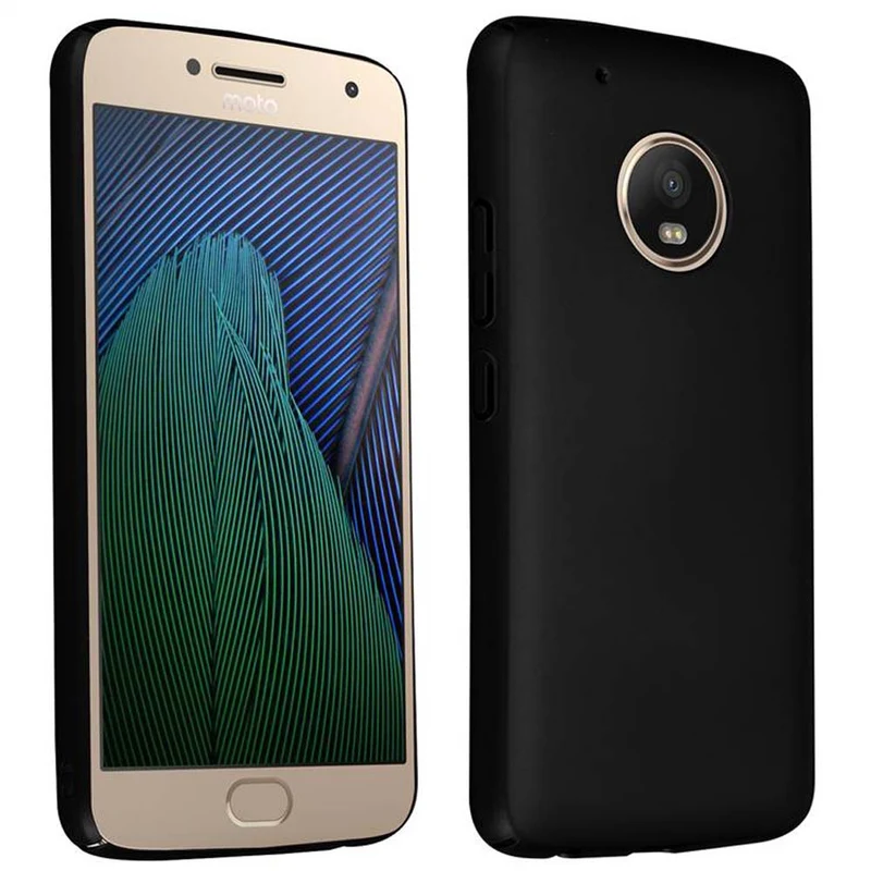 Cadorabo Hülle kompatibel mit Motorola MOTO G5 PLUS Hard Case Schutzhülle in Metall Optik gegen Kratzer und Stöße