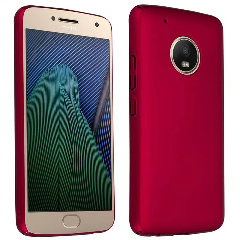 Cadorabo Hülle kompatibel mit Motorola MOTO G5 PLUS Hard Case Schutzhülle in Metall Optik gegen Kratzer und Stöße