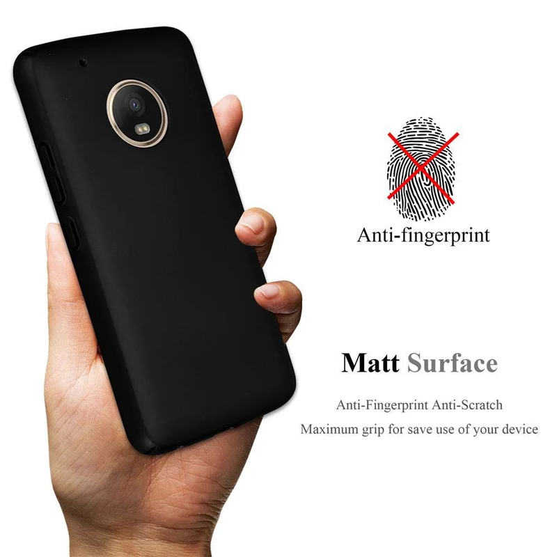 Cadorabo Hülle kompatibel mit Motorola MOTO G5 PLUS Hard Case Schutzhülle in Metall Optik gegen Kratzer und Stöße