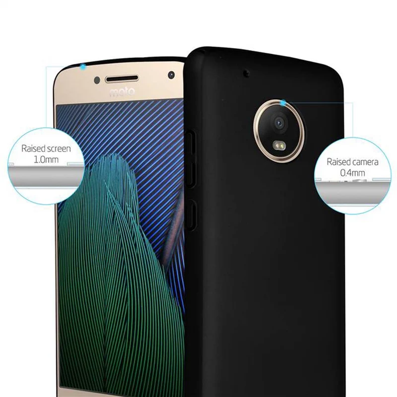 Cadorabo Hülle kompatibel mit Motorola MOTO G5 PLUS Hard Case Schutzhülle in Metall Optik gegen Kratzer und Stöße