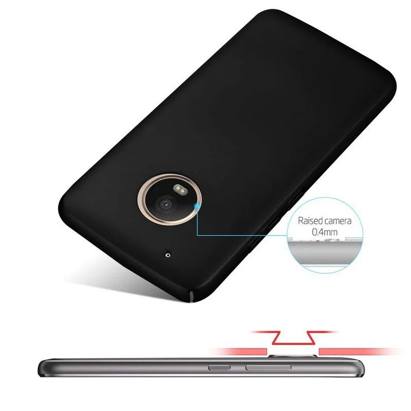 Cadorabo Hülle kompatibel mit Motorola MOTO G5 PLUS Hard Case Schutzhülle in Metall Optik gegen Kratzer und Stöße
