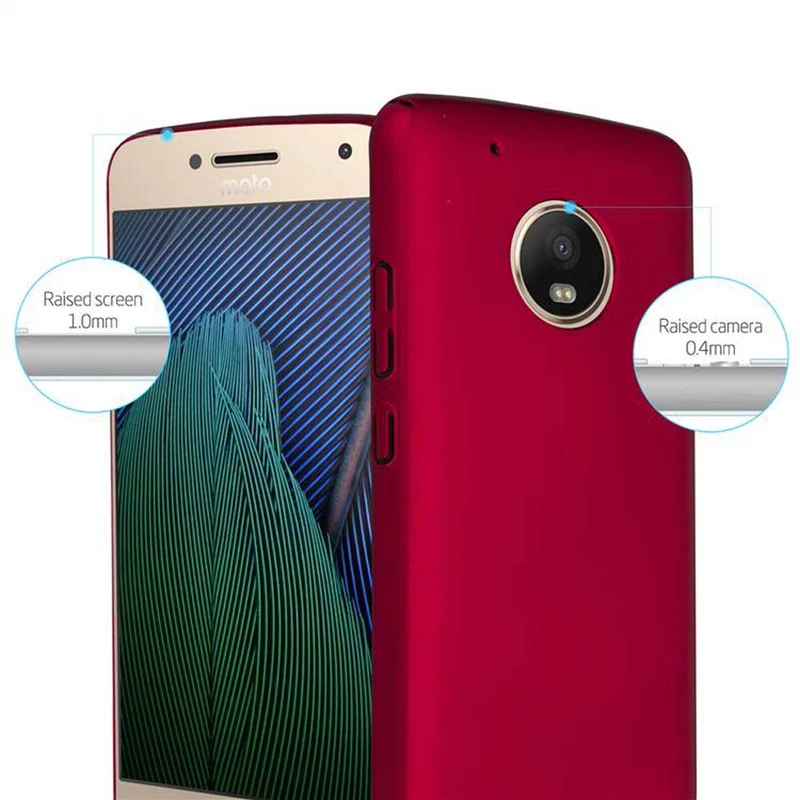 Cadorabo Hülle kompatibel mit Motorola MOTO G5 PLUS Hard Case Schutzhülle in Metall Optik gegen Kratzer und Stöße
