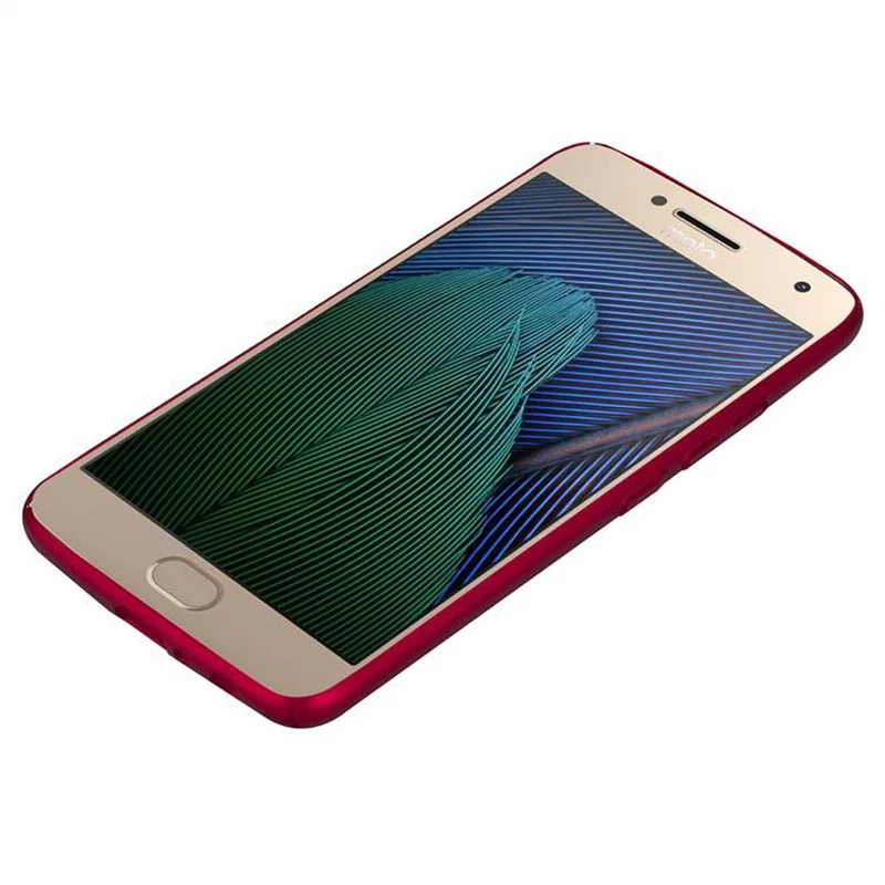 Cadorabo Hülle kompatibel mit Motorola MOTO G5 PLUS Hard Case Schutzhülle in Metall Optik gegen Kratzer und Stöße