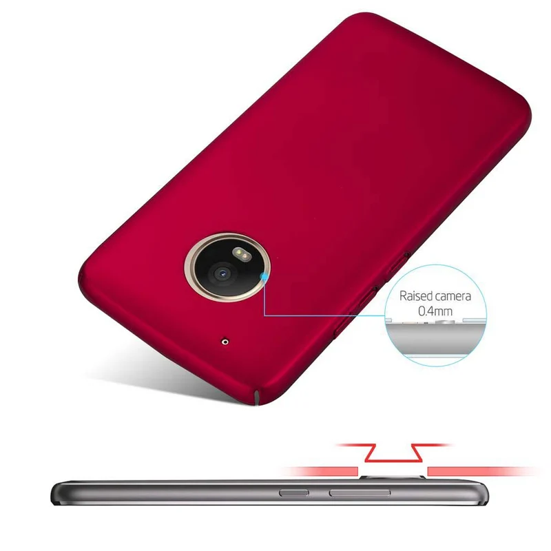 Cadorabo Hülle kompatibel mit Motorola MOTO G5 PLUS Hard Case Schutzhülle in Metall Optik gegen Kratzer und Stöße