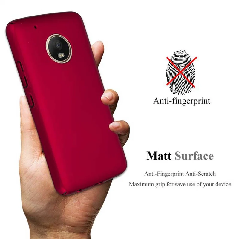 Cadorabo Hülle kompatibel mit Motorola MOTO G5 PLUS Hard Case Schutzhülle in Metall Optik gegen Kratzer und Stöße