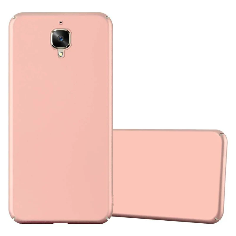 Cadorabo Hülle kompatibel mit OnePlus 3 / 3T Hard Case Schutzhülle in Metall Optik gegen Kratzer und Stöße