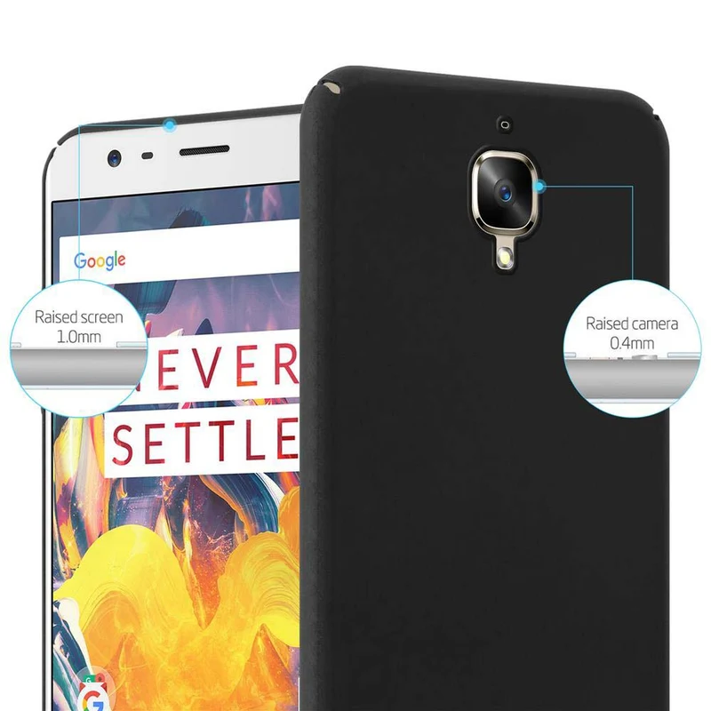 Cadorabo Hülle kompatibel mit OnePlus 3 / 3T Hard Case Schutzhülle in Metall Optik gegen Kratzer und Stöße