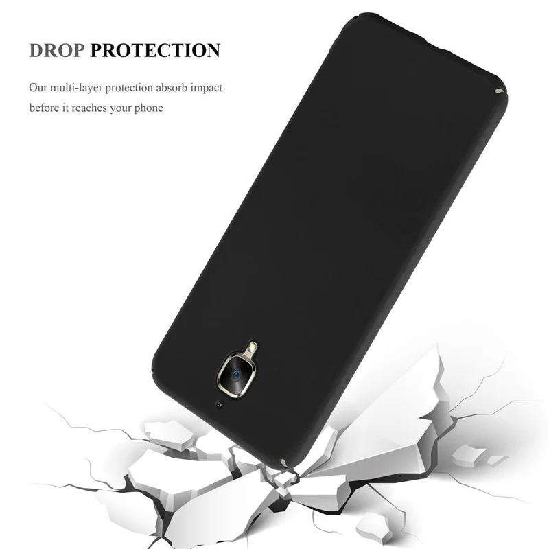Cadorabo Hülle kompatibel mit OnePlus 3 / 3T Hard Case Schutzhülle in Metall Optik gegen Kratzer und Stöße