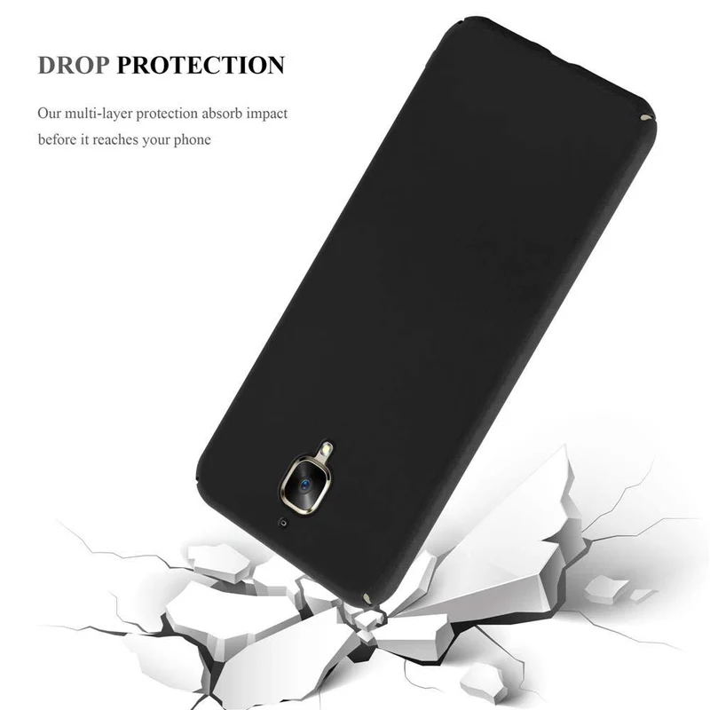 Cadorabo Hülle kompatibel mit OnePlus 3 / 3T Hard Case Schutzhülle in Metall Optik gegen Kratzer und Stöße