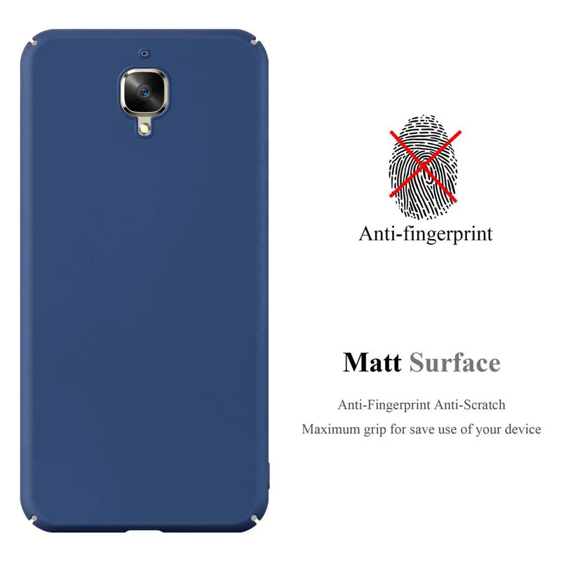 Cadorabo Hülle kompatibel mit OnePlus 3 / 3T Hard Case Schutzhülle in Metall Optik gegen Kratzer und Stöße