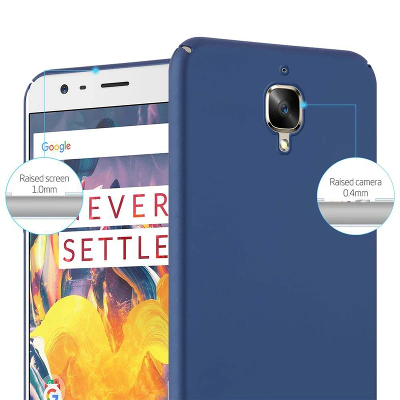 Cadorabo Hülle kompatibel mit OnePlus 3 / 3T Hard Case Schutzhülle in Metall Optik gegen Kratzer und Stöße