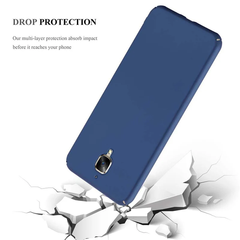 Cadorabo Hülle kompatibel mit OnePlus 3 / 3T Hard Case Schutzhülle in Metall Optik gegen Kratzer und Stöße
