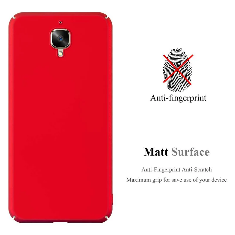 Cadorabo Hülle kompatibel mit OnePlus 3 / 3T Hard Case Schutzhülle in Metall Optik gegen Kratzer und Stöße