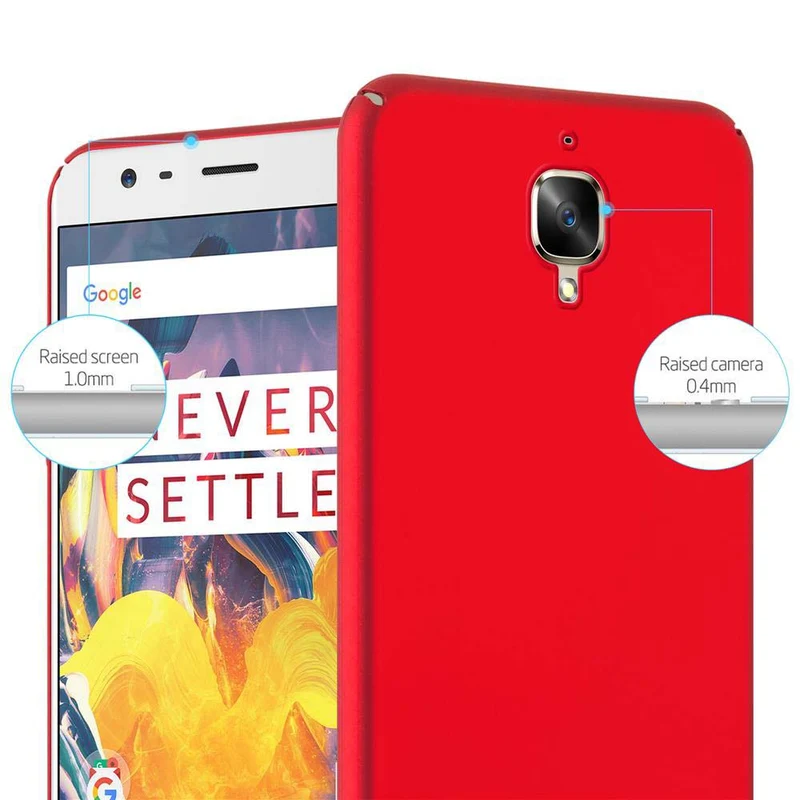 Cadorabo Hülle kompatibel mit OnePlus 3 / 3T Hard Case Schutzhülle in Metall Optik gegen Kratzer und Stöße